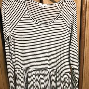 BP Nordstrom stripe peplum top